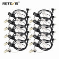 Retevis EAM002 Radioheadset 10 stuks portofoonaccessoires oortjes PTT-microfoon voor Motorola DP1400/GP2000/CP200/040 HYT
