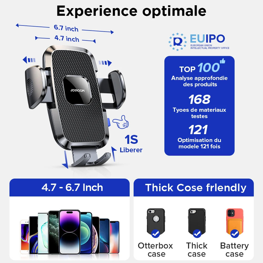 Dashboard telefoonhouder voor in de auto【360° breedste zicht】9 inch flexibele lange arm, universele handsfree telefoonhouder voor voorruit en ventilatierooster