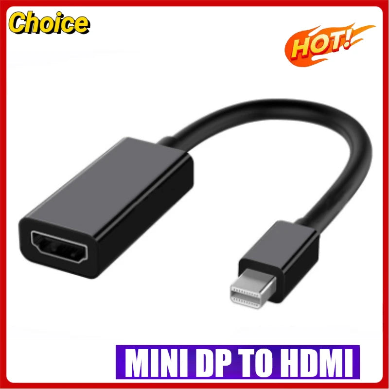 Thunderbolt Mini DP to Hdmi-Compatible Converter Adapter Male to Female 4K Mini Displayport to HDMI Cable for Mac Macbook PC TV