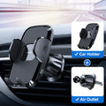 Dashboard telefoonhouder voor in de auto【360° breedste zicht】9 inch flexibele lange arm, universele handsfree telefoonhouder voor voorruit en ventilatierooster