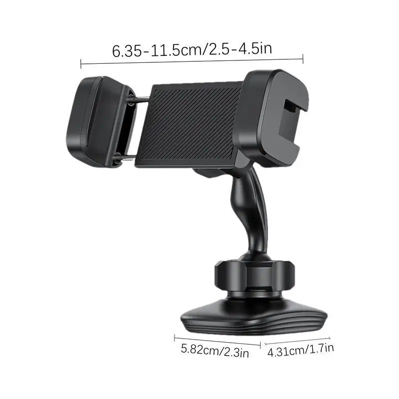Magnetische telefoonhouder voor in de sportschool, 360° verstelbare standaard voor mobiele telefoons, compatibel met 4-7 inch smartphones, met legering basis en gewricht