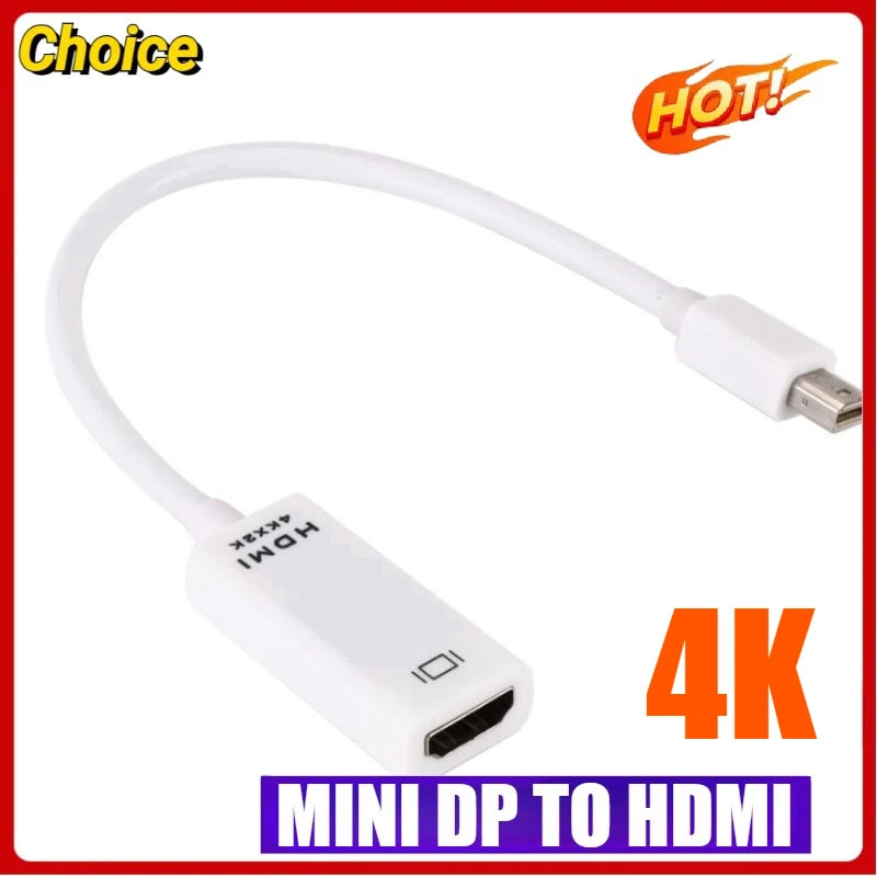Thunderbolt Mini DP to Hdmi-Compatible Converter Adapter Male to Female 4K Mini Displayport to HDMI Cable for Mac Macbook PC TV
