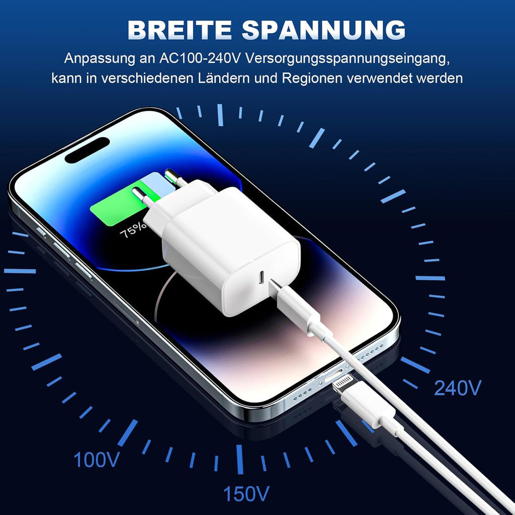 Iphone Ladekabel, [Mfi-Zertifiziert] 2Er Pack Iphone Ladegerät Apple Ladekabel 2M, USBC Schnellladegerät Mit USB C Auf Lightning Kabel Für I Phone 14 13 12 11 Pro Max XS XR X 8 7 6 plus 5 Ipad